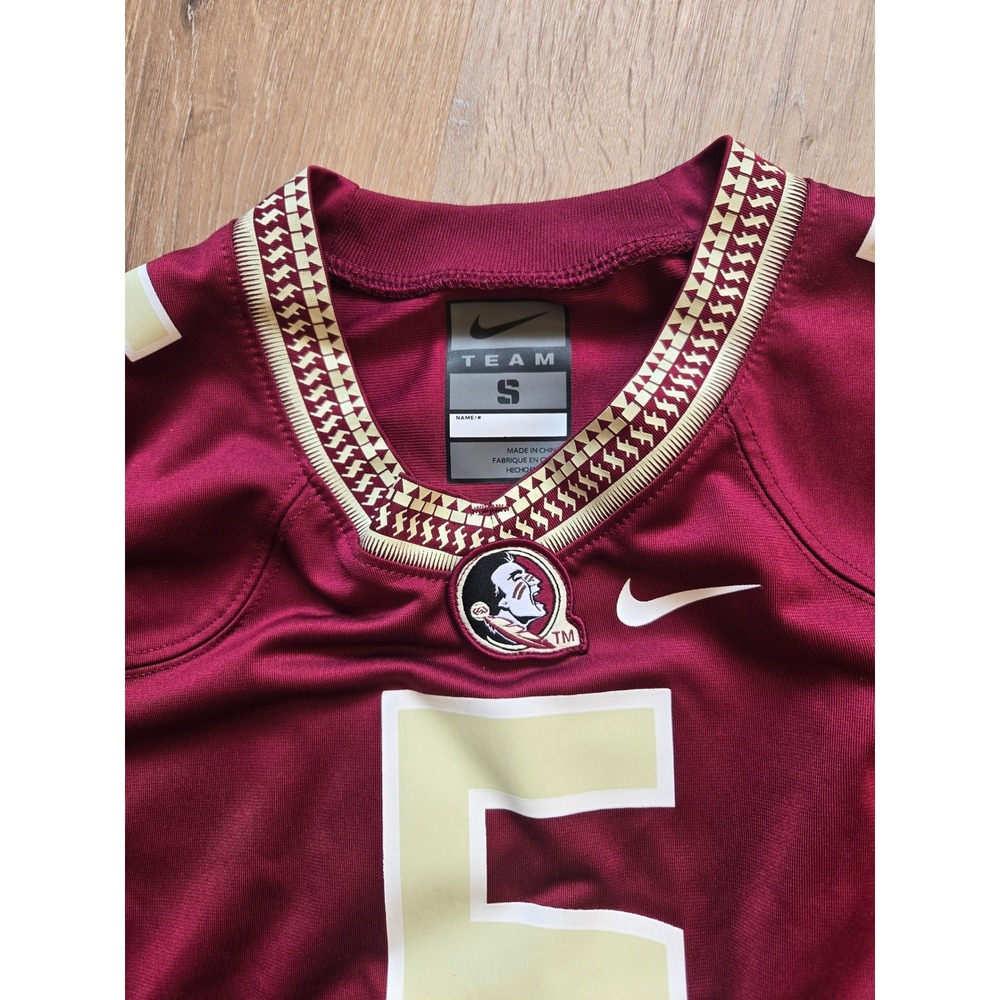 Nike Florida State Seminoles Youth Jersey Garnet FSU Football Shirt Size Small 5 - Picture 3 of 4